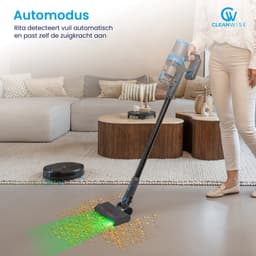 CleanWise Rita – Steelstofzuiger Draadloos met Kruimeldieffunctie – Zonder Zak op Accu – 30kPa Zuigkracht – Groene Laser – HEPA 14 Filter – Lichtgewicht 1,5 kg – Tot 60 Min Accuduur – Voor Huisdierharen – Nederlands Product — thumbnail 3