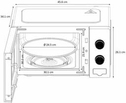 Magnetron met Grill Oceanic MO20B11 20 L — thumbnail 6