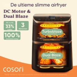 Cosori TurboTower Pro – Dubbele Airfryer XXL – 10.8L – Keramische Coating – 2 Manden Apart Instelbaar – 7 Programma’s — thumbnail 5