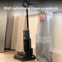 Achaté Dweilstofzuiger – 3-in-1 Steelstofzuiger met Dweilfunctie – Nat & Droog Vloerreiniger – Draadloos 55 min – Zelfreinigend – Voor streeploos schone vloeren — thumbnail 10