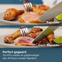 Philips 7000 Series Airfryer - Combi XXL Connected - HD9880/90 - Rapid CombiAir - 8.3L - Tot 6 personen - Met Voedselthermometer — thumbnail 3