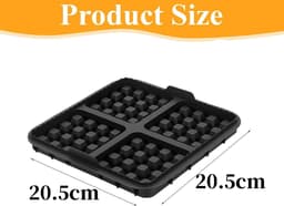 3 stuks wafelinzetstukken - geschikt voor Philips Airfryer 2000 Series NA229/00 - 24*18*4cm - zwart — thumbnail 5
