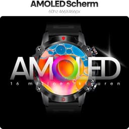 Phreeze Smartwatch Rond - Smartwatch Dames & Heren - Groot Scherm - Met Belfunctie - Hartslagmeter - Stappenteller - Geschikt voor iOS & Android - Zwart — thumbnail 11