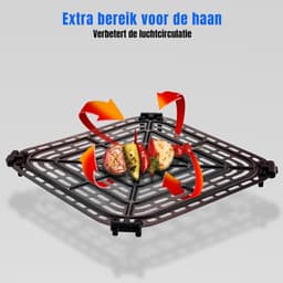 RVV® Mini airfryer - Airfryer - Airfryer klein - Wit - ‎40cm x 33cm x 33cm — thumbnail 3