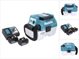 Makita DVC 750 LRF accustofzuiger LXT 18 V 67 mbar 7,5 l borstelloos + 2x accu 3,0 Ah + oplader — thumbnail 1