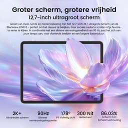 Blackview LINK 8 Tablet - Octa Core G100 Tablet - 12.7 Inch - 36 GB RAM + 256 GB ROM - Android 15 Tablet - Met Toetsenbord(QWERTY), Beschermhoes, Muis, Stylus - 8400 mAh - 90 Hz 2K FHD Scherm - Widevine L1 - 5G WiFi - Gezichtsherkenning - Blauw — thumbnail 7