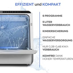 Lexium Mini Vaatwasser - Vrijstaande vaatwasser - Campingvaatwasser - Afwas - Afwasmachine - Vaatwasser - Handig - Makkelijk voor op de camping of thuis. — thumbnail 9
