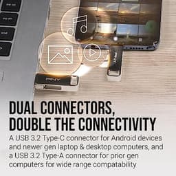 64GB DUO LINK USB 3.2 Type-C Dual Flash Drive - Externe Mobiele Opslag voor Android Apparaten en Computers - Snelheid tot 200MB/s — thumbnail 4