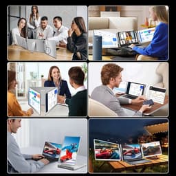 16" - Portable Monitor - Laptopscherm: 12-17.3" - Draagbare Monitoren - Beeldscherm - Inclusief Beschermhoes - 1920x1200P - 60 Hz - HDMI & USB-C - Grijs — thumbnail 3