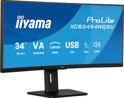 iiyama ProLite XCB3494WQSU-B1 - 34 inch - WQHD - VA - USB-Hub (4x) - Verstelbaar - Curved — thumbnail 12