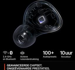 Arctis GameBuds — Zwart — Quick-Switch 2.4-GHz + Bluetooth 5.3 — Actieve Noisecancellation — Mobiele app met audiopresets — Waterbestendig IP55 — 40 uur accuduur met Qi-oplaadcase — PC, PS4 & PS5 — thumbnail 11