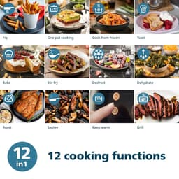 Philips 1000 Series Airfryer - NA120/00 - Draaiknopbediening - 4.2L - Tot 4 Personen - Zwart — thumbnail 20