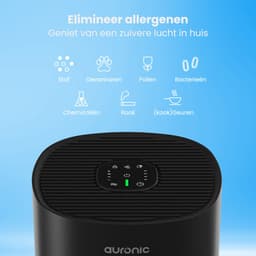 Auronic Luchtreiniger Fresh met HEPA 13 Filter, Ionisator en Koolstoffilter - Ruimtes tot 45m² - CADR-waarde van 225m³/u - Air Purifier - Zwart — thumbnail 3