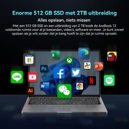 Blackview AceBook 12 Laptop - Intel Core i5-1030NG7 - 16 inch FHD - 16GB DDR4 - 512GB SSD /2 TB - Window 11 Pro Notebook - Dual Band 5G WiFi - UHD Graphics - Grijs — thumbnail 8