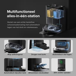 Roborock QV 35A robotstofzuiger - 8000Pa - met dweilfunctie - anti-verstrengeling - Dual Liftable Spinning Mops - Reactive Tech Obstacle Avoidance - Zelfreinigend - 2,7 L stofzak - 4 L watertank - Qrevo Plus/Qrevo upgrade — thumbnail 2