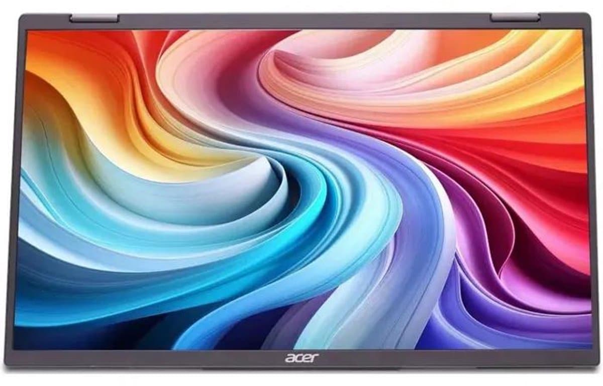 Acer PD163Qsmiuux - PD3 Series - LED-monitor - 16" (15.6" zichtbaar) - portable - 1920 x 1080 Full HD (1080p) @ 60 Hz - IPS - 250 cdm² - 800:1 - 8 ms - Mini HDMI, 2xUSB-C - luidsprekers - zilver — afbeelding 1