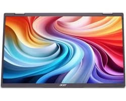 Acer PD163Qsmiuux - PD3 Series - LED-monitor - 16" (15.6" zichtbaar) - portable - 1920 x 1080 Full HD (1080p) @ 60 Hz - IPS - 250 cdm² - 800:1 - 8 ms - Mini HDMI, 2xUSB-C - luidsprekers - zilver