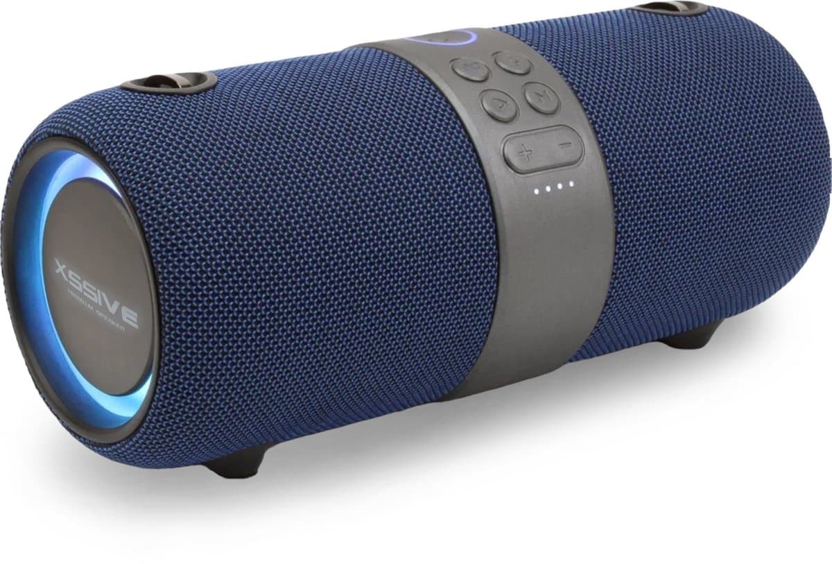 Xssive BSP05 Premium Bluetooth Speaker - 30W Vermogen - IPX6 Waterdicht - TWS Technologie - RGB Verlichting - Powerbank Functie - Blauw — afbeelding 1