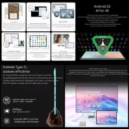 Teclast P50AI Android Tablet 11 inch 90Hz scherm AllWinner A733-AI octa-core (6GB + 10GB) Max. 16GB RAM 128GB LPDDR5 Wifi-6 7000mAh batterij AI tablet PC - Tablet With Case — thumbnail 3