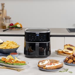 Princess Digitale Airfryer 182238 - 4 liter - PFAS vrij - Groot - Heteluchtfriteuse - Zwart - Digital Touchscreen - 8 Automatische Programma's - Inclusief in hoogte verstelbaar Grillrack — thumbnail 3