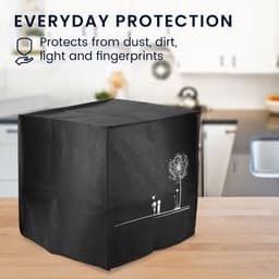 kwmobile heteluchtfriteuse beschermhoes geschikt voor Philips Essential Airfryer XL - Kunststof hoes voor friteuse - Paardenbloemen Liefde design — thumbnail 4