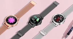 Belesy® SMART - Smartwatch Dames - Smartwatch Heren - Horloge - Stappenteller - 1.3 inch - Kleurenscherm - Full Touch - Bluetooth Bellen - Goud - Roze - Siliconen - Moederdag — thumbnail 19