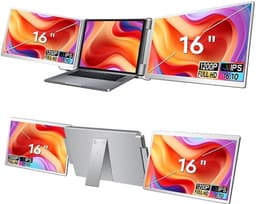 16" - Portable Monitor - Laptopscherm: 12-17.3" - Draagbare Monitoren - Beeldscherm - Inclusief Beschermhoes - 1920x1200P - 60 Hz - HDMI & USB-C - Grijs — thumbnail 1