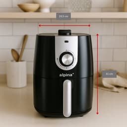 alpina Airfryer 2L - Heteluchtfriteuse 1-4 Personen - Air Fryer met Timer - Instelbare Temperatuur 80 tot 200 Graden - met Timer Functie - Heteluchtoven 900W — thumbnail 8