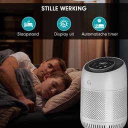 AG320 Luchtreiniger - Air Purifier -Luchtreinigers met Hepa Filter - Slaapkamer Air Cleaner - Slaapstand - Kinderslot - High Quality Filtersystem - Voor Schone Gezonde Lucht -Tegen Stof, Hooikoorts En Allergie - Verwijdert 99,97% -Display — thumbnail 7
