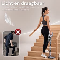 Vesora® 3-in-1 Buigbare Steelstofzuiger Draadloos zonder Zak - FLEX - Draadloze Stofzuiger - Kruimeldief Snoerloos - Vacuum Cleaner - Handstofzuiger - Stofzuiger Steel met Hepa Filter - Stofzuiger Huisdieren - Zakloze Stofzuiger — thumbnail 18