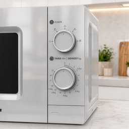 Heinner HMW-MD20MSL Solo Magnetron Vrijstaand 20 Liter - 700W met 5 Vermogensstanden - Ontdooifunctie & Timer 35 Min - Mechanische Bediening - Zilver — thumbnail 7