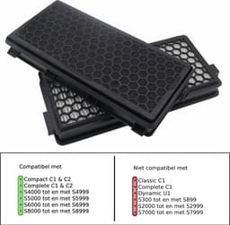 HEPA Filter geschikt voor Miele S4 S5 S6 S8 C2 C3 SF-HA50 Vervanging van Air Clean Plus — thumbnail 2