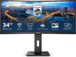 Philips 346B1C - QHD Ultrawide Monitor - USB-C 90W - KVM-Switch - RJ45 - Powersensor - Lichtsensor - 34 Inch - 100hz — thumbnail 8