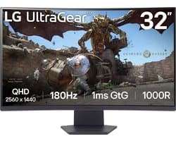 LG UltraGear 32GS60QC-B - QHD Curved Gaming monitor - 180hz - 1 ms - 32 inch