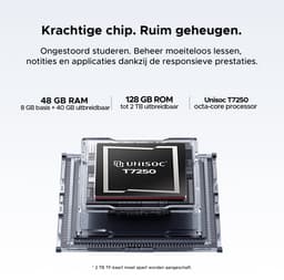 POCKAM P11 Pro - Tablet - 48 GB RAM (8+40 GB) + 128 GB ROM (2 TB/TF) - 11 inch FHD+ 90 Hz - Android 16 - 8800 mAh/18 W - T7250 - Dubbele luidsprekers - Gemini AI - Face ID - Widevine L1 - Complete accessoirebundel met toetsenbord en stylus - Paars — thumbnail 7