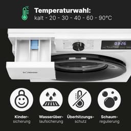 Bomann WA 7175 W Wasmachine - 7KG - 1400 toeren - 15 programma's - Stoomfunctie - Energieklasse A - 10 jaar motorgarantie — thumbnail 14