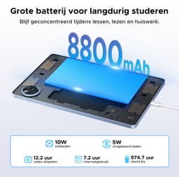 Aorlym P11 Tablet - 48GB RAM+128GB ROM/TF 2TB - Android 16 - 11 inch tablet 90Hz - T7250 - 8800mAh - 13MP+5MP - Gemini AI - Widevine L1 - Face ID - 5G WIFI - Dubbele luidsprekers - Pen, toetsenbord, muis - Grijs — thumbnail 5