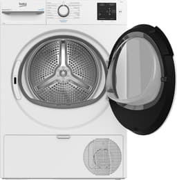 Beko BM3T3829W, Vrijstaand, Voorbelading, Warmtepomp, Wit, Knoppen, Draaiknop, Transparant, Wit — thumbnail 4
