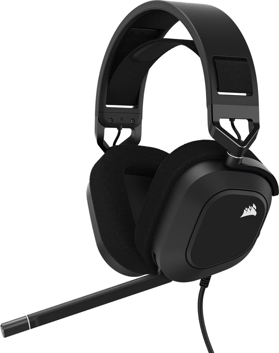 Corsair HS80 - Bedrade Gaming Headset - RGB - Dolby Audio 7.1 Surround - Carbon - PC — afbeelding 1