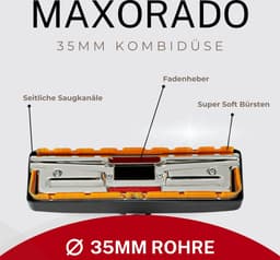 Maxorado Combimondstuk voor uw stofzuiger 35 mm - geschikt voor Bosch, Siemens, AEG, Quigg, Kärcher, Fakir, EIO, Samsung, Panasonic, Clatronic - borstel universeel 35mm — thumbnail 8