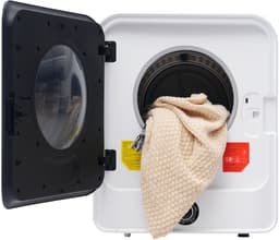 Re-purelife® Compacte Wasdroger met Afvoer voor Kleine Ruimtes - 3 kg Capaciteit (uitbreidbaar tot 4,5 kg) - 5 Programma's - Energieklasse G - Geschikt voor Opbouw of Opstelling - Stille Werking - 49.5*43.5x59.5 cm - Wit — thumbnail 4