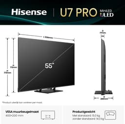Hisense 55U7Q PRO - 55 inch - 4K MiniLED - 2025 — thumbnail 10
