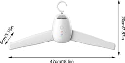 Draagbare Wasdroger – Elektrische Wasdroger 130W - Draagbaar Afneembaar - Roterende haak - Multiporiëndroging - Snel drogend - Voor appartement, vakantie en dagelijks gebruik — thumbnail 2