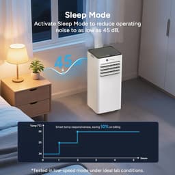 Mobiele Air Conditioner 9000 BTU - 4 in 1 Koeling, Ontvochtigen, Ventileren en Slaapmodus met Afstandsbediening — thumbnail 3