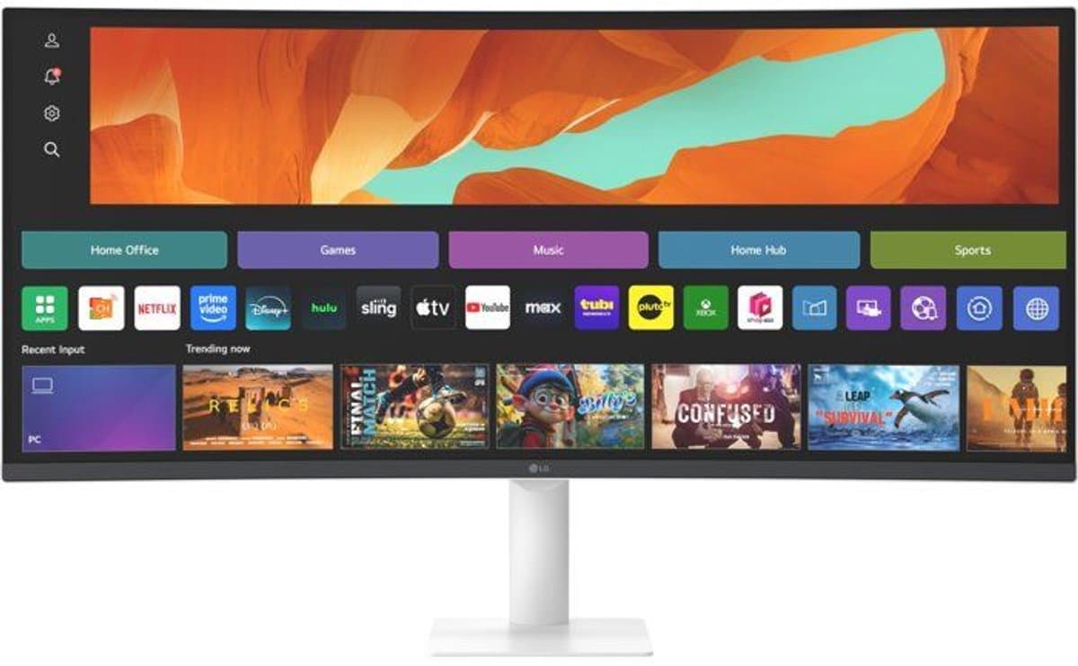 LG 34U601SA-W UltraWide Smart Monitor - Quad HD - WebOs - Apple AirPlay - Google Cast - 34 inch — afbeelding 1