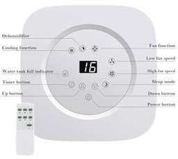 OZEANOS OT-AC-9000 Mobiele AC airconditioner met koelvermogen tot 9000 BTU/h, stille werking onder 65 dB, timer- en slaapfunctie, koelventilator- en ontvochtigingsmodus voor ruimtes tot 90 m3 — thumbnail 4