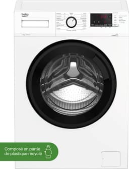Beko b100 WUV8412XBWS wasmachine Voorlader 8 kg 1400 RPM Wit — thumbnail 1