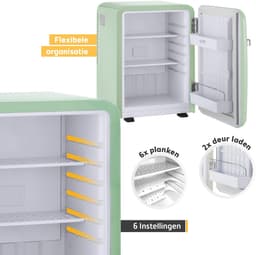 TZS First Austria Mini koelkast - Minibar - 40 liter - Vrijstaand - Volledig stil 22dB - Retro - Groen — thumbnail 8