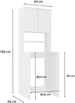 Wasmachine opbouw xl wit wasmachine/ wasdroger kast — thumbnail 3