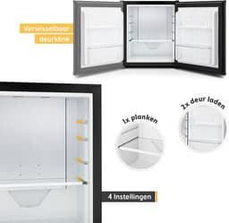 TZS First Austria Mini koelkast - Minibar - 30 liter - Vrijstaand - Volledig stil 22dB - Zwart — thumbnail 6